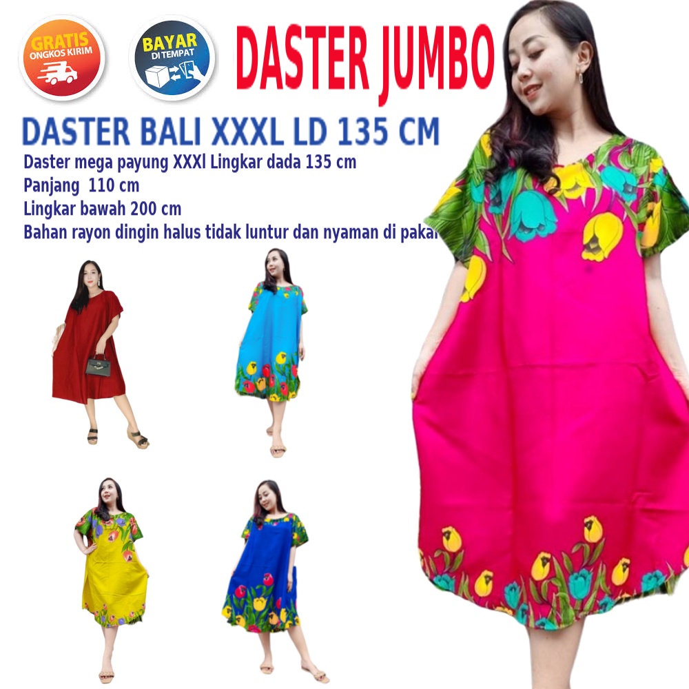 DASTER JUMBO LINGKAR DADA 135 KEKINIAN -- Nyaman Soft Adem Lembut Halus Kwalitas Bagus Good Quality 