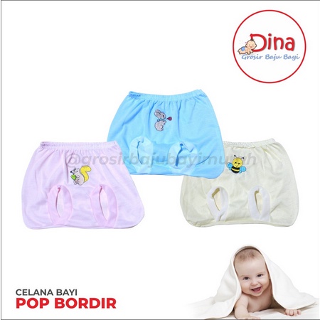 1 LUSIN Celana bayi 0-6 bulan POP BORDIR