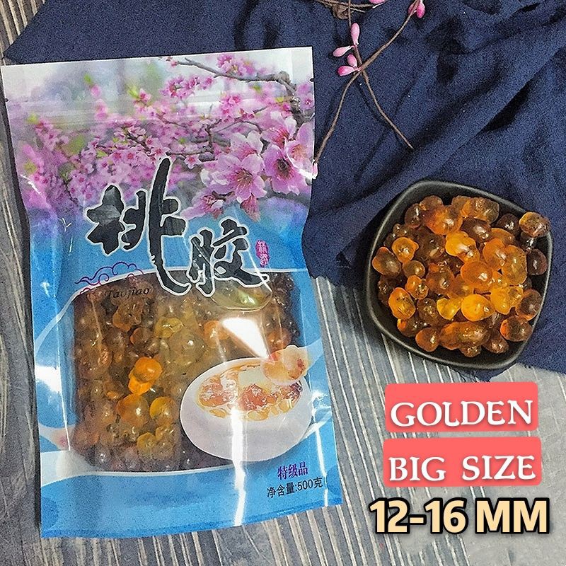 

Peach Gum Gold Mutiara Big 500 gram/Taojiao/Collagen