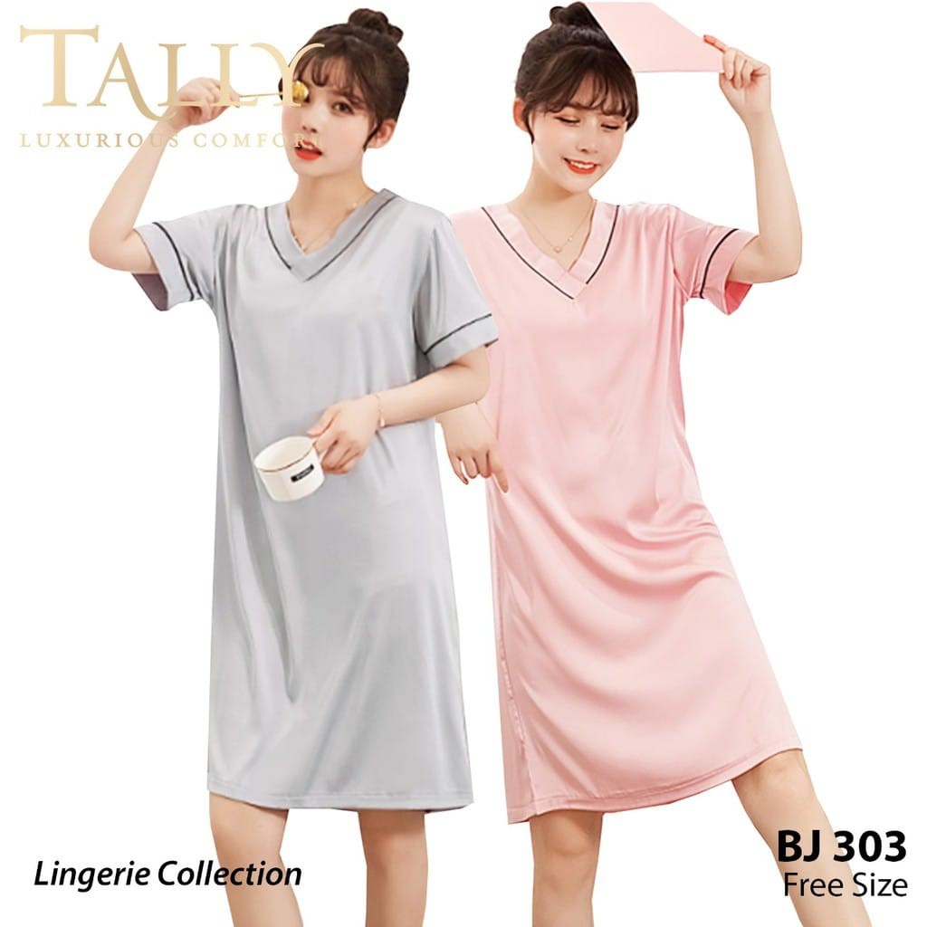 Baju Tidur Wanita Classy Dress Satin Sexy Baju Rumahan Mini Dress Santai Bahan Silk Satin Seksi