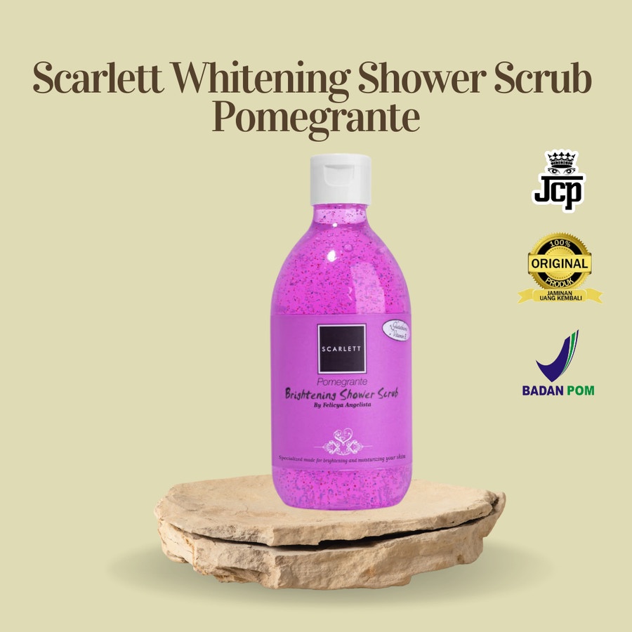 SCARLETT Whitening Shower Scrub Pomegrante 100% Original