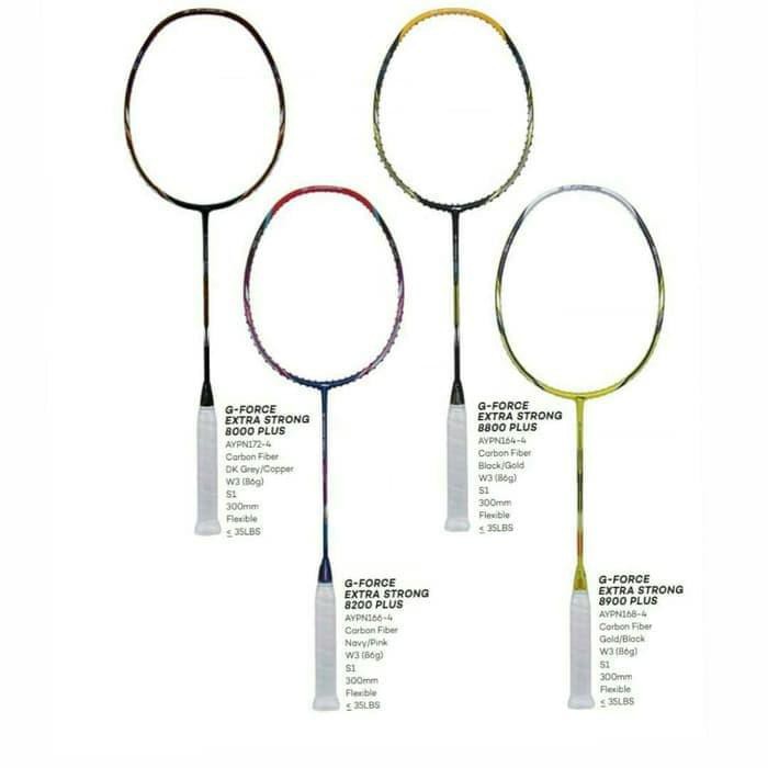 mantul habis badminton Raket Badminton LINING - G Force 8000 8200 8800 8900 Extra Strong Plus