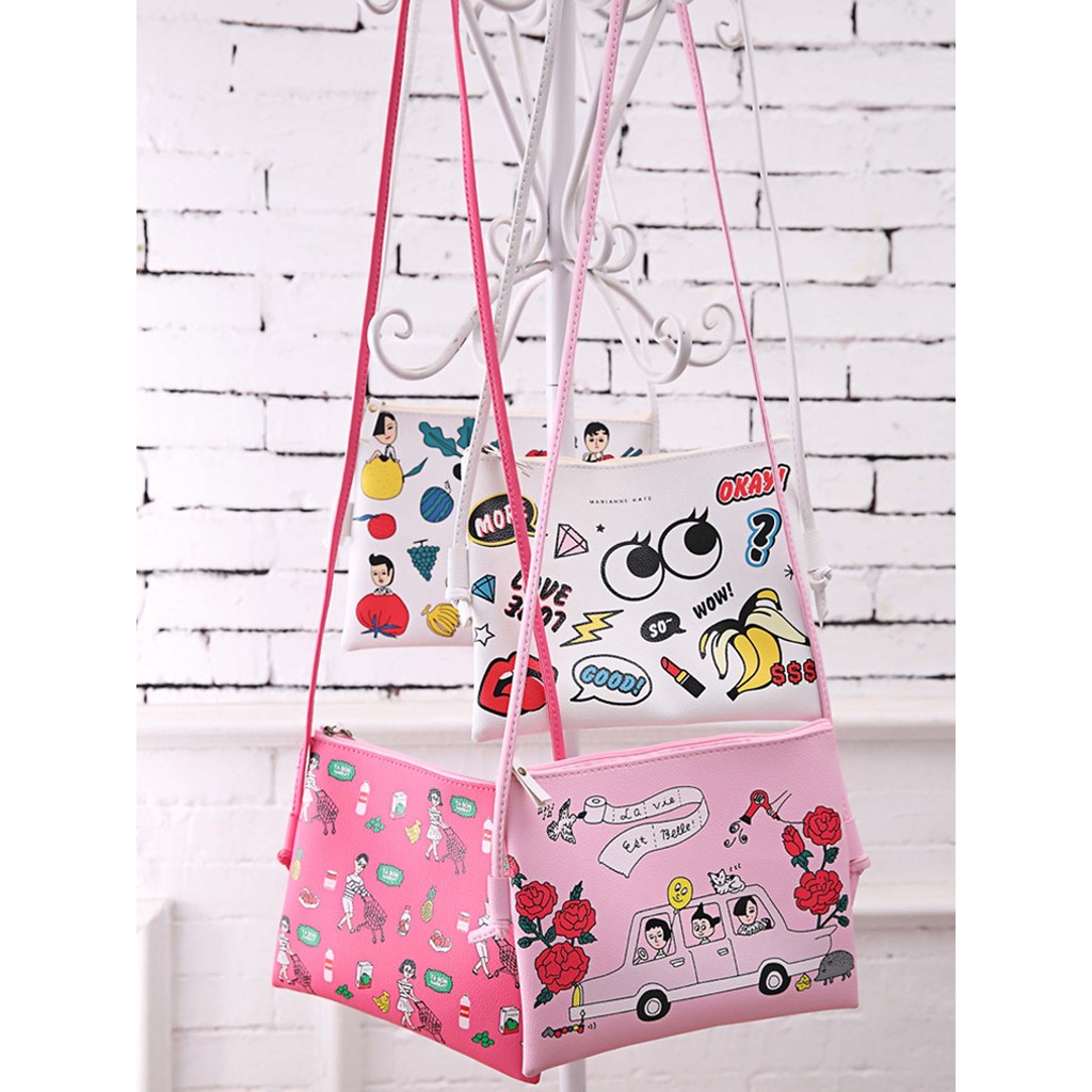 tas pundak karnival / cartoon leather shoulder bag (1E4) BTA045