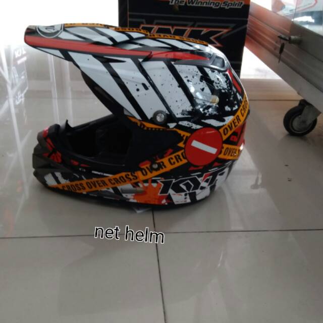Helm kyt cross over boden black orange
