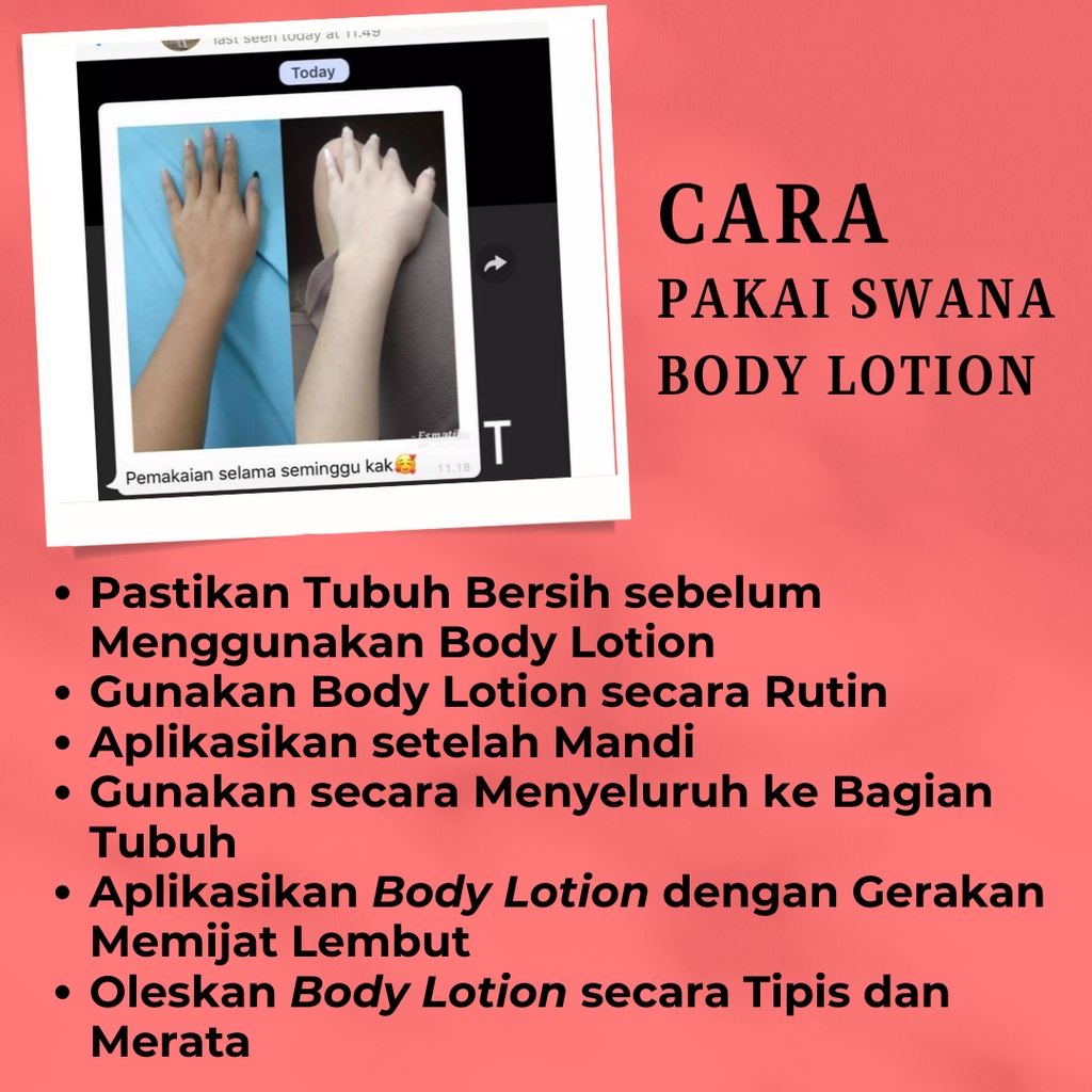 Luluran Pemutih Badan Obat Kulit Putih Permanen Hb Swana Hand Body Lotion Cream Pria &amp; Wanita 100ml Original Bpom