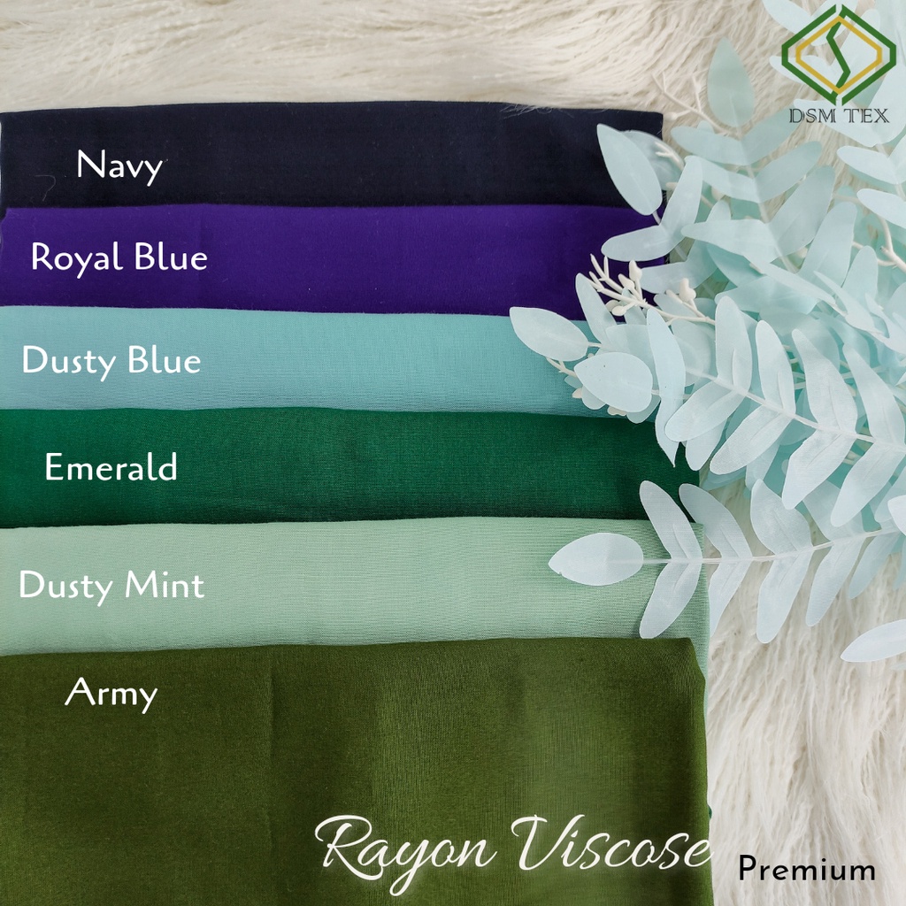 Kain Rayon Polos Viscose Premium Halus Lembut, Tidak luntur, Jatuh, Tidak berbulu