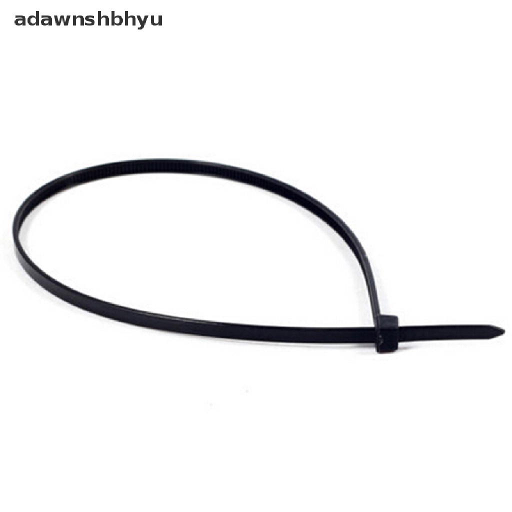 Adawnshbhyu 100 Pcs 10 cm Nylon Plastik Zip Trim Bungkus Kabel Loop Ties Kawat Self-Locking Hitam