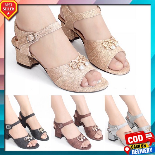 Heals Termurah Sendal Kondangan Ibu2 Sandal Hak Tinggi Sepatu Hak Ting Sandal High Heels Wanita Glit
