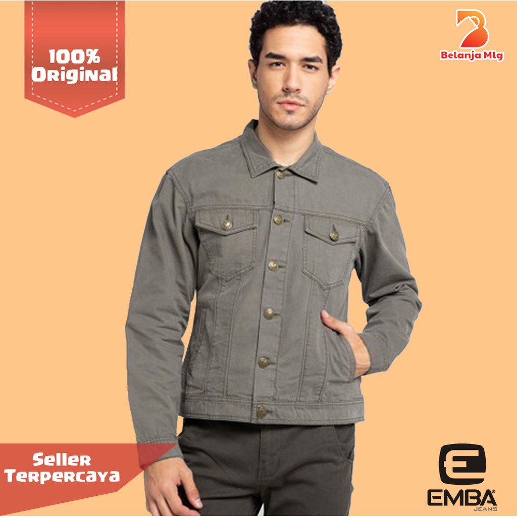 TRUCKER JACKET JAKET FASHION PRIA COWOK LAKI LAKI JEANS DEWASA KEREN ORIGINAL TERBARU MURAH EMBA