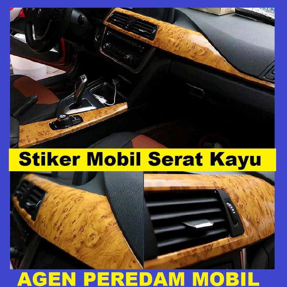 TERLARIS  Stiker Mobil Vinyl Film Motif Serat Kayu. Stiker Mobil Serat Kayu TERBARU