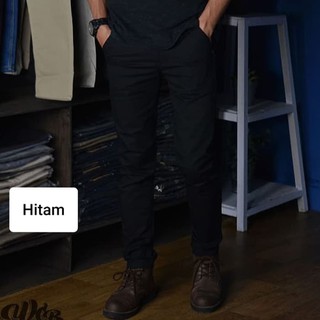  celana  panjang pria chino  skinny slim  fit  strech kantor 