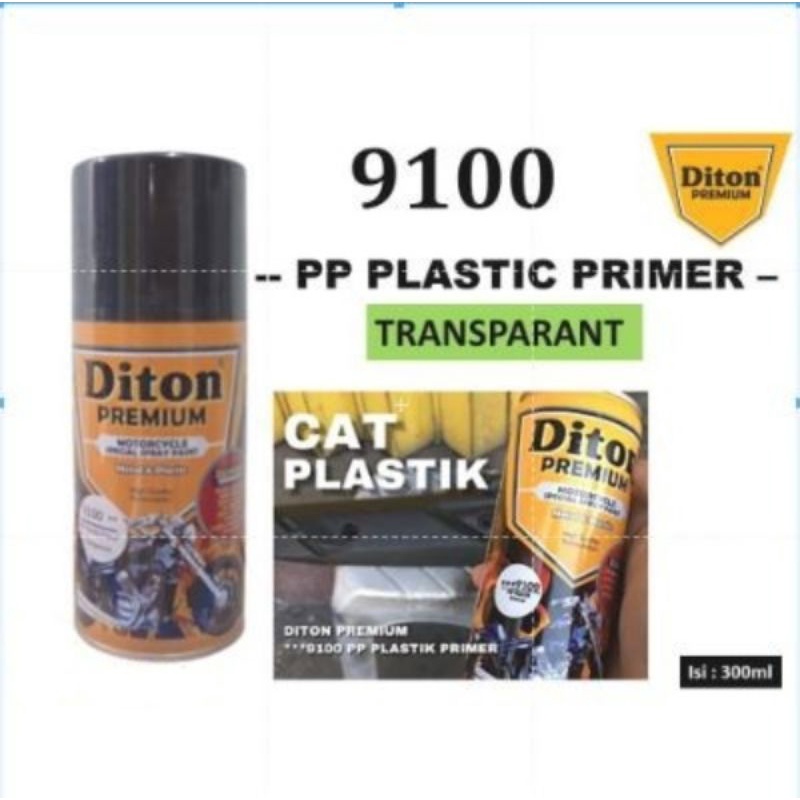 Cat Pilox Diton Premium 9100 PP Plastic Primer 300cc Epoxy Poxy Foxi Transparan bodi kasar plastik