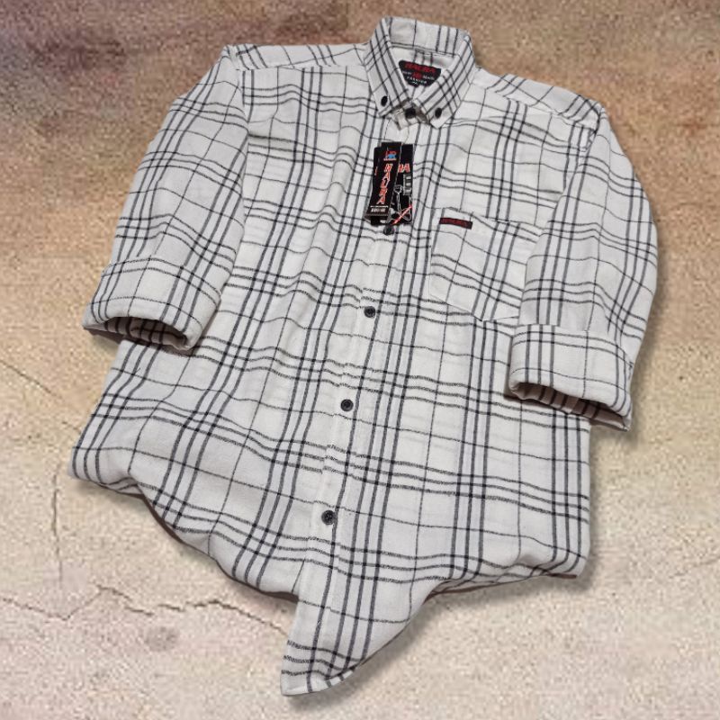 Kemeja Flanel Pria Lengan Panjang Slim Fit / Kemeja Kerja Kantor / Kemaja Garis Kotak Distro-Flanel 709