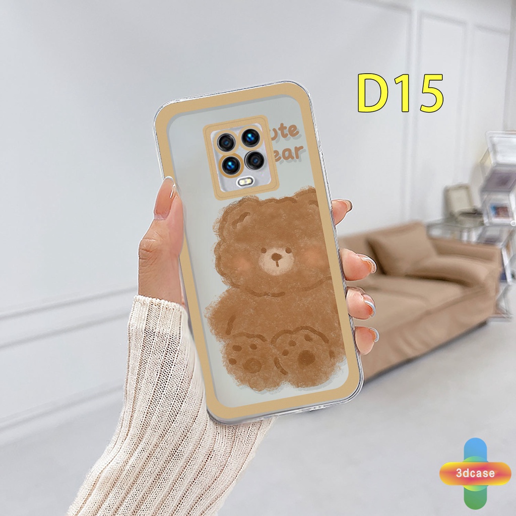 Soft TPU Case Xiaomi Redmi Note 9 8 10 10S 9 10 PRO MAX 11 9S Xiaomi Redmi POCO C3 C31 X3 NFC X3 PRO Redmi 9C NFC 9A 9i 9T 9AT 9ACTIV 9 PRO Power 10X POCO M2 PRO 10 Prime Couple Cute Bear Camera Protection Case