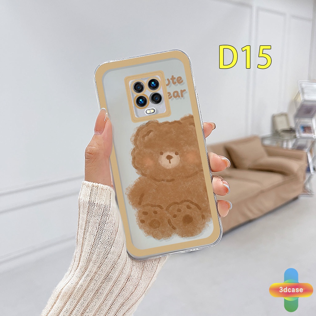 Soft TPU Case Xiaomi Redmi Note 9 8 10 10S 9 10 PRO MAX 11 9S Xiaomi Redmi POCO C3 C31 X3 NFC X3 PRO Redmi 9C NFC 9A 9i 9T 9AT 9ACTIV 9 PRO Power 10X POCO M2 PRO 10 Prime Couple Cute Bear Camera Protection Case