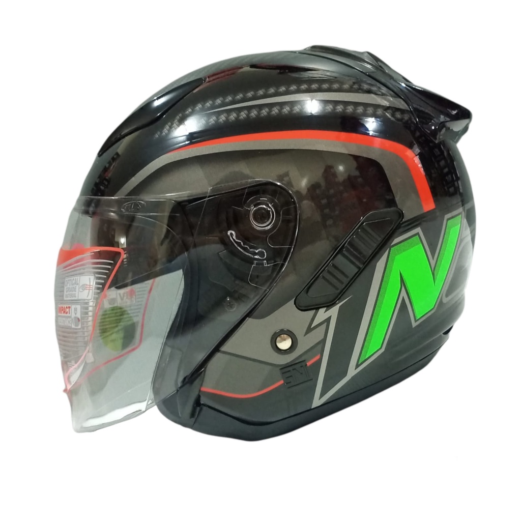 Helm Shel Rover Motif Motogear Doubel Visor 2V Black