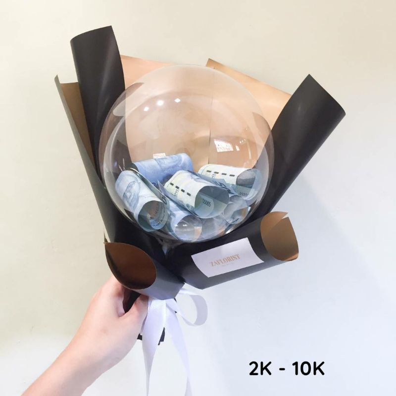 MONEY BOUQUET BALLON-BOUQUET BALON UANG-BIRTHDAY GIFT-GRADUATION GIFT-PECAHAN UANG 2-10K