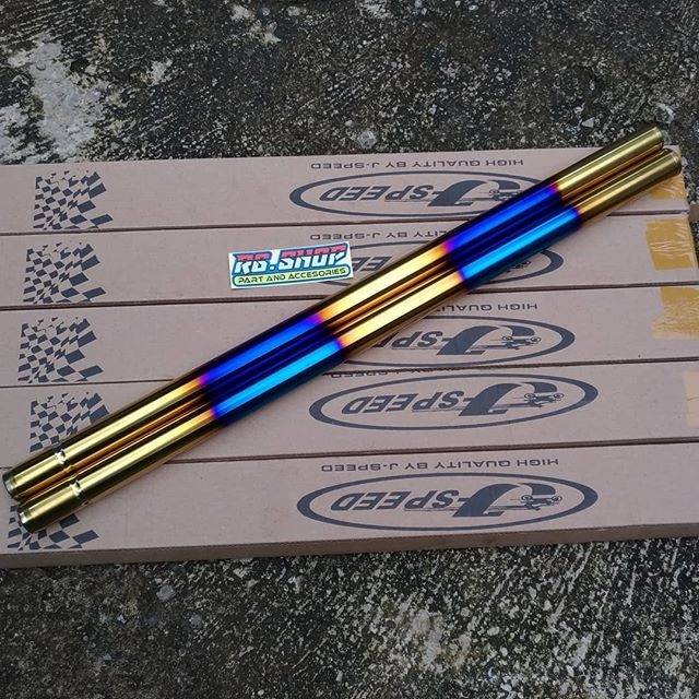 as shock sok sonic two tone 2tone blue gold 26mm satria fu ninja 150 r rr vixion cbr sonic 150 new