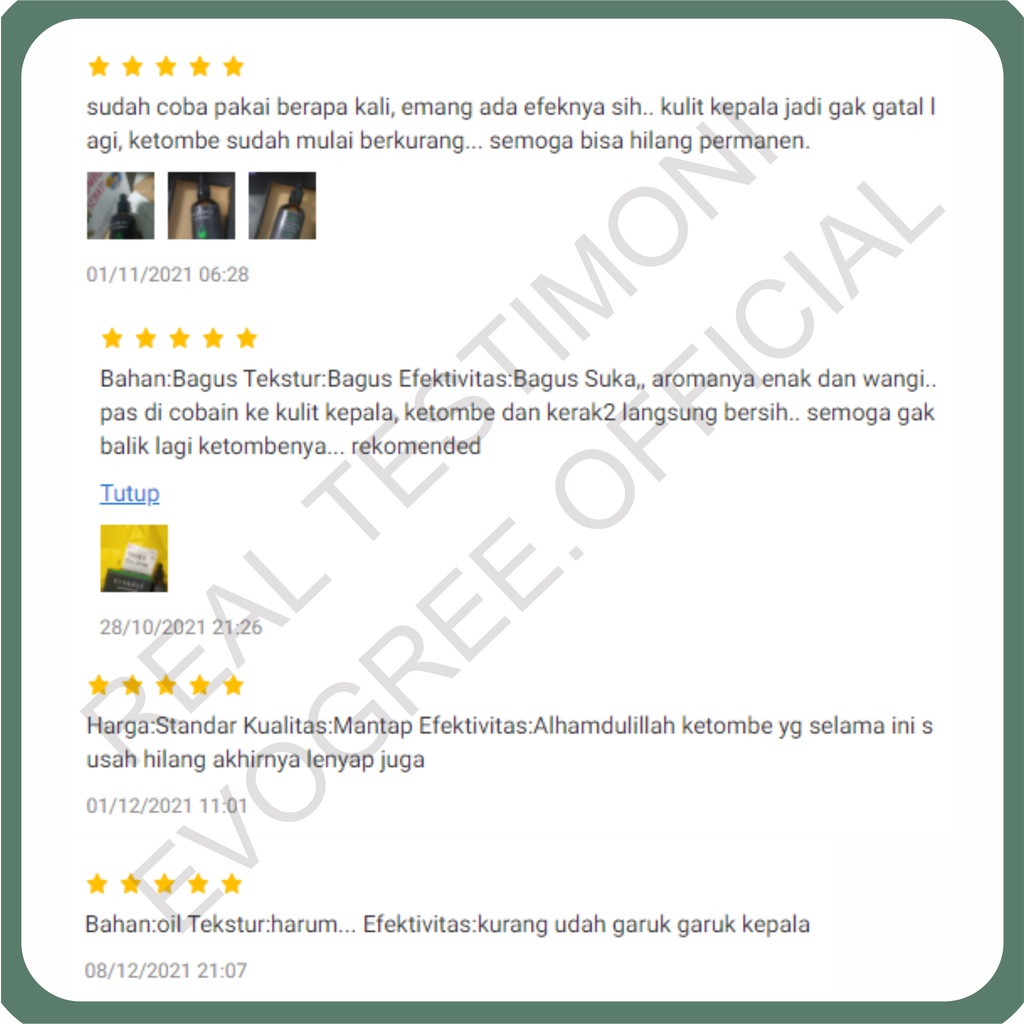 OBAT KETOMBE PARAH 100% BAHAN ALAMI JAMINAN UANG KEMBALI | EVOGREE ANTIDANDRUFF