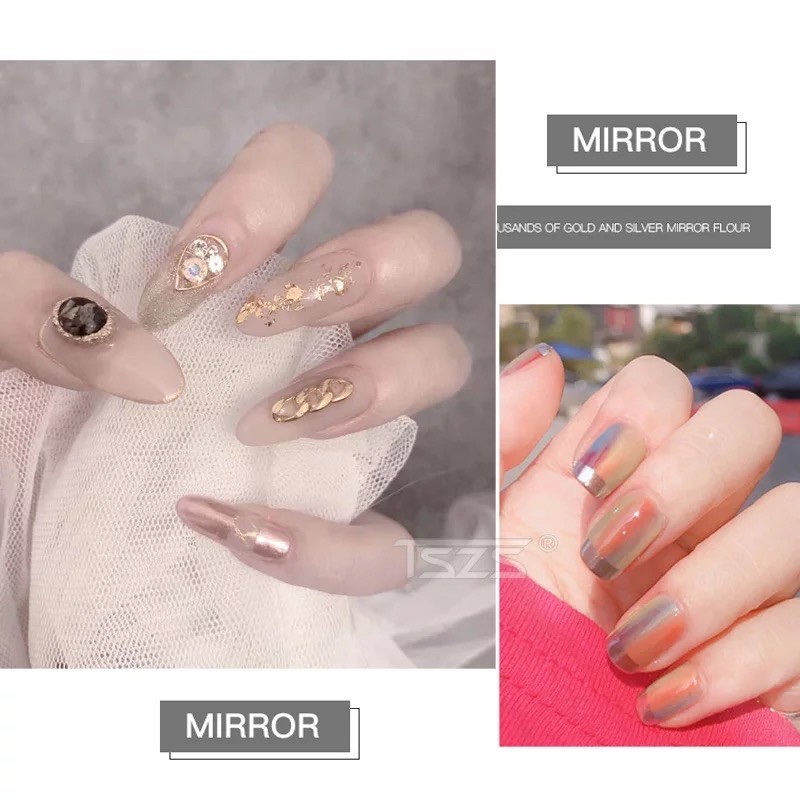 NAIL CHROME POWDER COMPACT JAPAN NAILS STYLE / bubuk chrome gold powder kuku chrome hologram nail