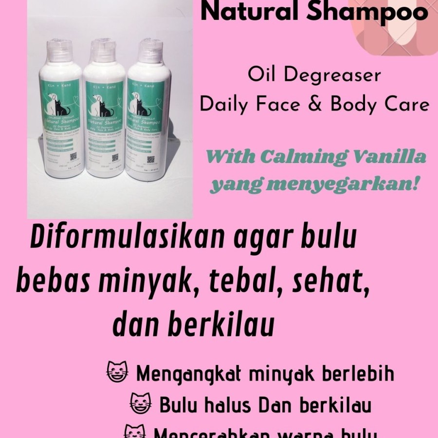 Shampo Shampoo Kucing Anjing Minyak Oil Degreaser Face Body Daily Care