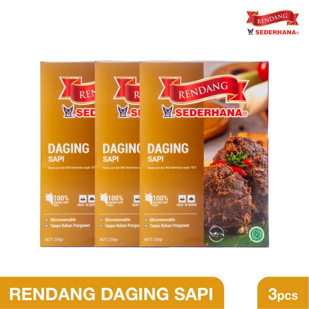 

Rendang Sederhana - Paket Triple Rendang Daging Sapi