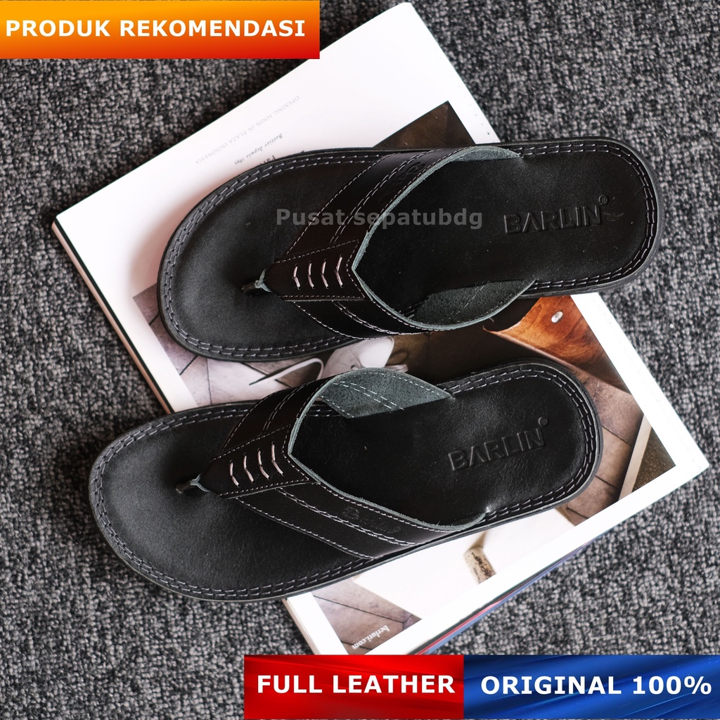 Sandal Japit Kulit Pria Original - Sendal Jepit Full Kulit Terbaru