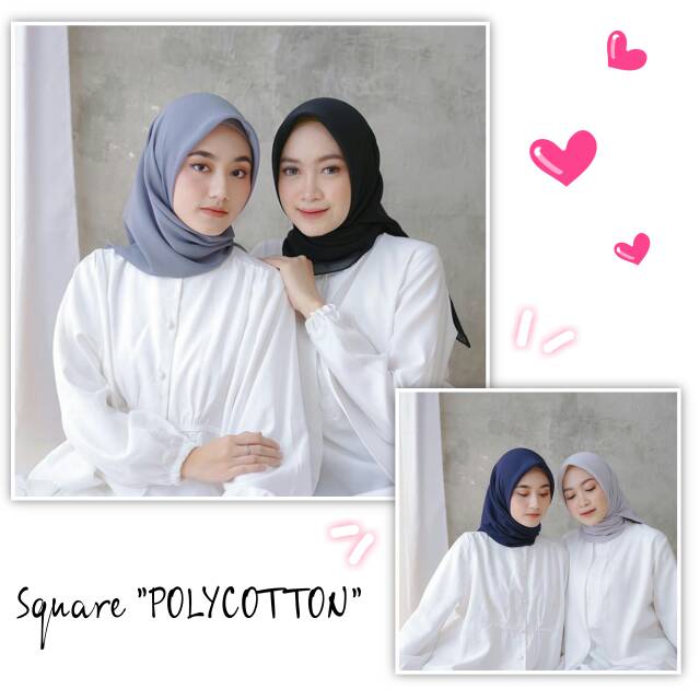 BELLA SQUARE LAUDYA SQUARE KERUDUNG DAILY PREMIUM POLOS POLLYCOTTON PART 1//