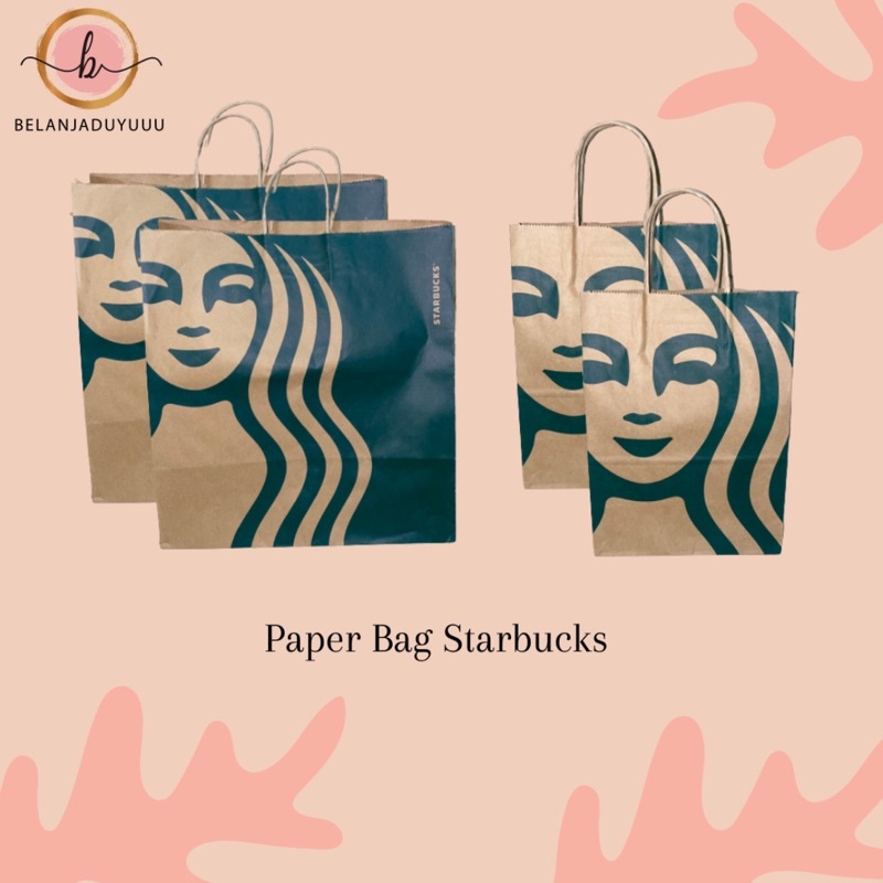 Paper Bag STARBUCKS Original Paper Bag Muat Untuk Tumblr