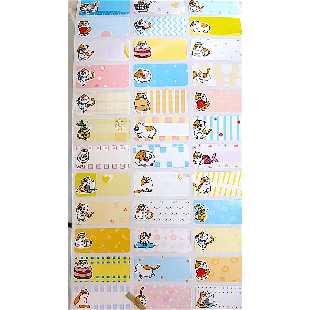 

Label nama anti air stiker waterproof Pocket Cat