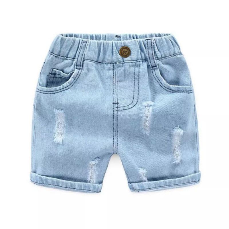 MAKKENSO Celana ERVIS // 1-6 Tahun Celana Robek Anak Celana Pendek Jeans Stretch UNISEX