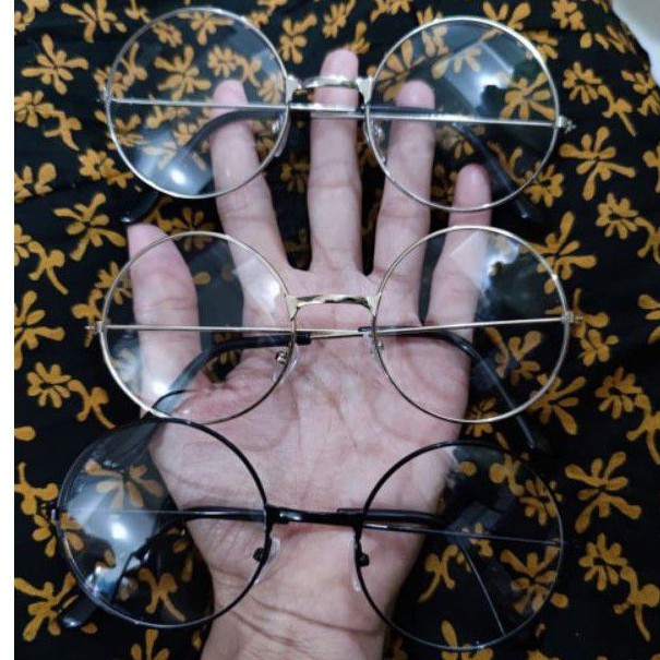 Kaca mata boboho / kaca mata bulat kaca mata biasa