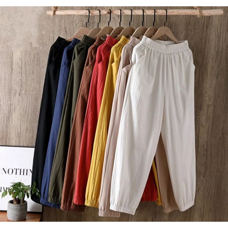 PROMO!! Inka Linen Pants - CELANA JOGER WANITA TERLARIS KEKINIAN