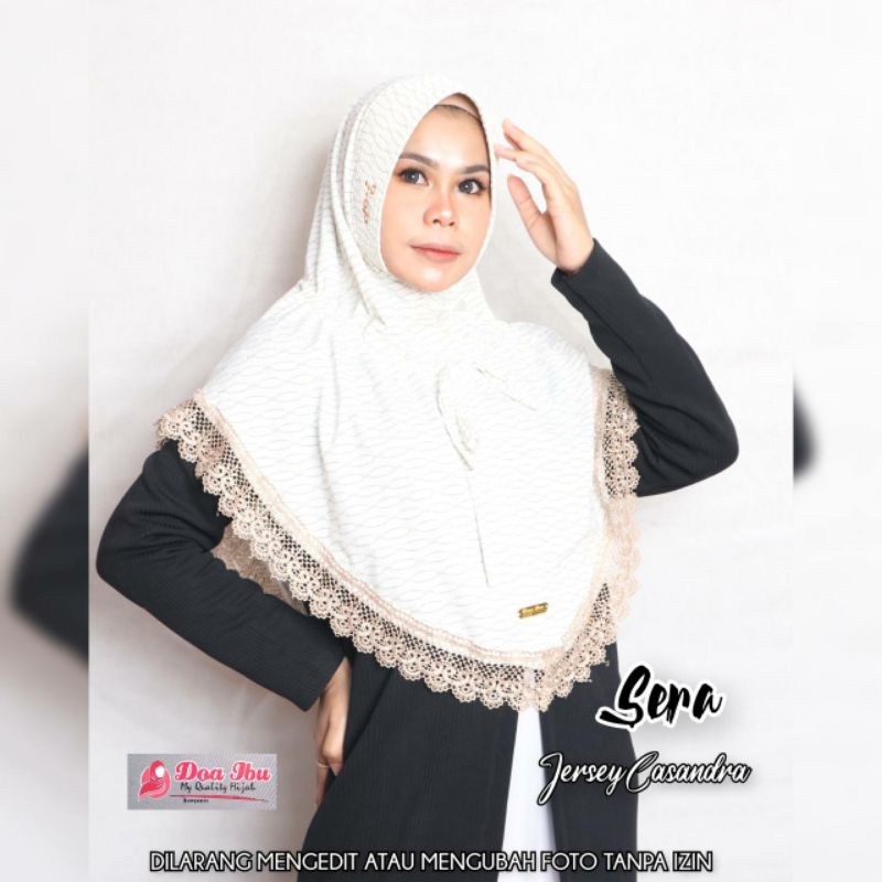 hijab instan serut renda Prada ORI doa ibu hijab