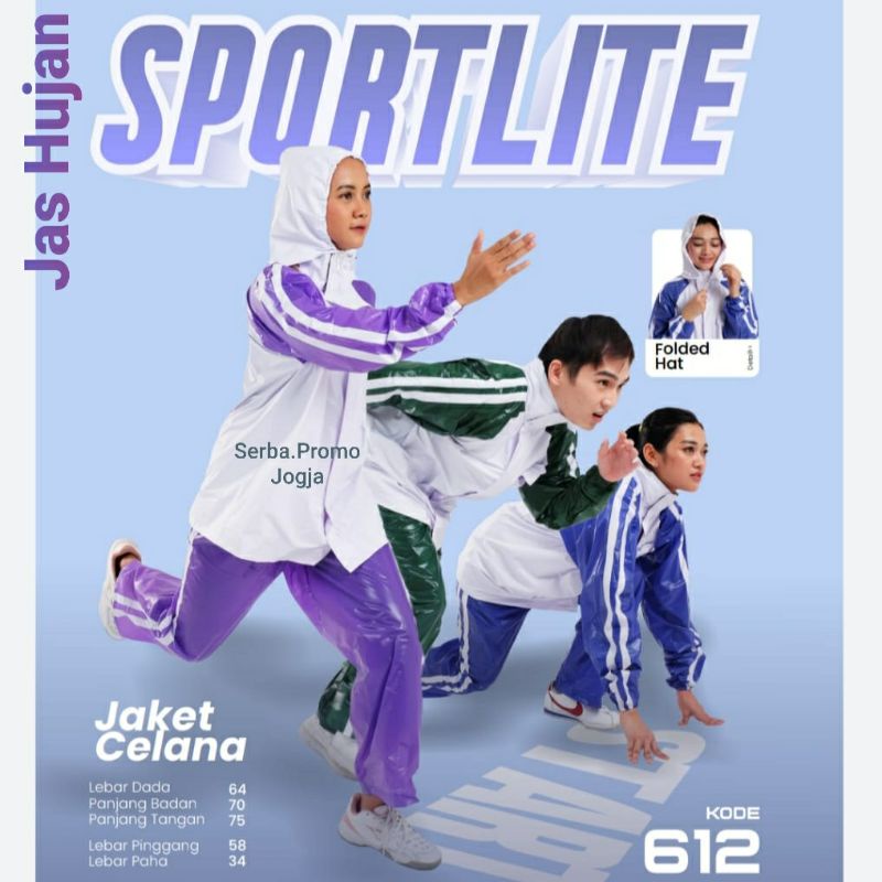 Jas Hujan Jaket Celana Sport Plevia Sportlite 612 - Setelan Jas Hujan Sauna Sporty