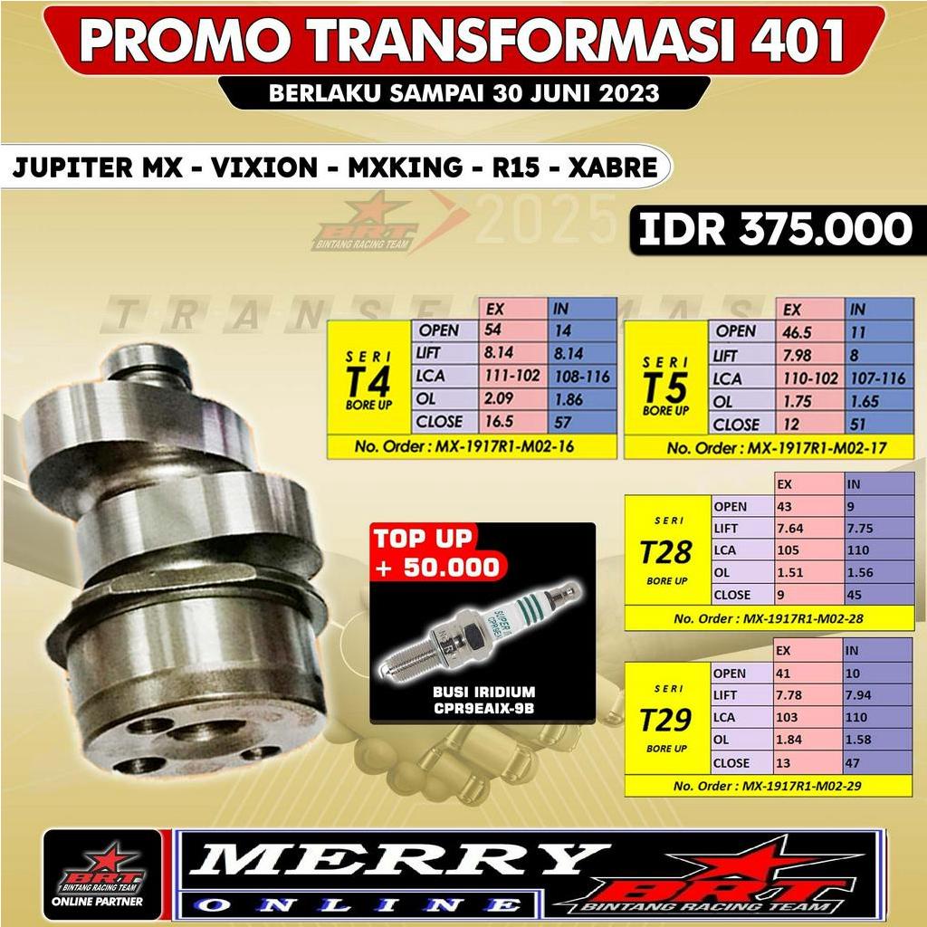 Promo 401 Master Cam BRT Noken as MX King Jupiter MX New Xabre Vixion NVL NVA R15 V2 T28 T29 T4 T5 T Series