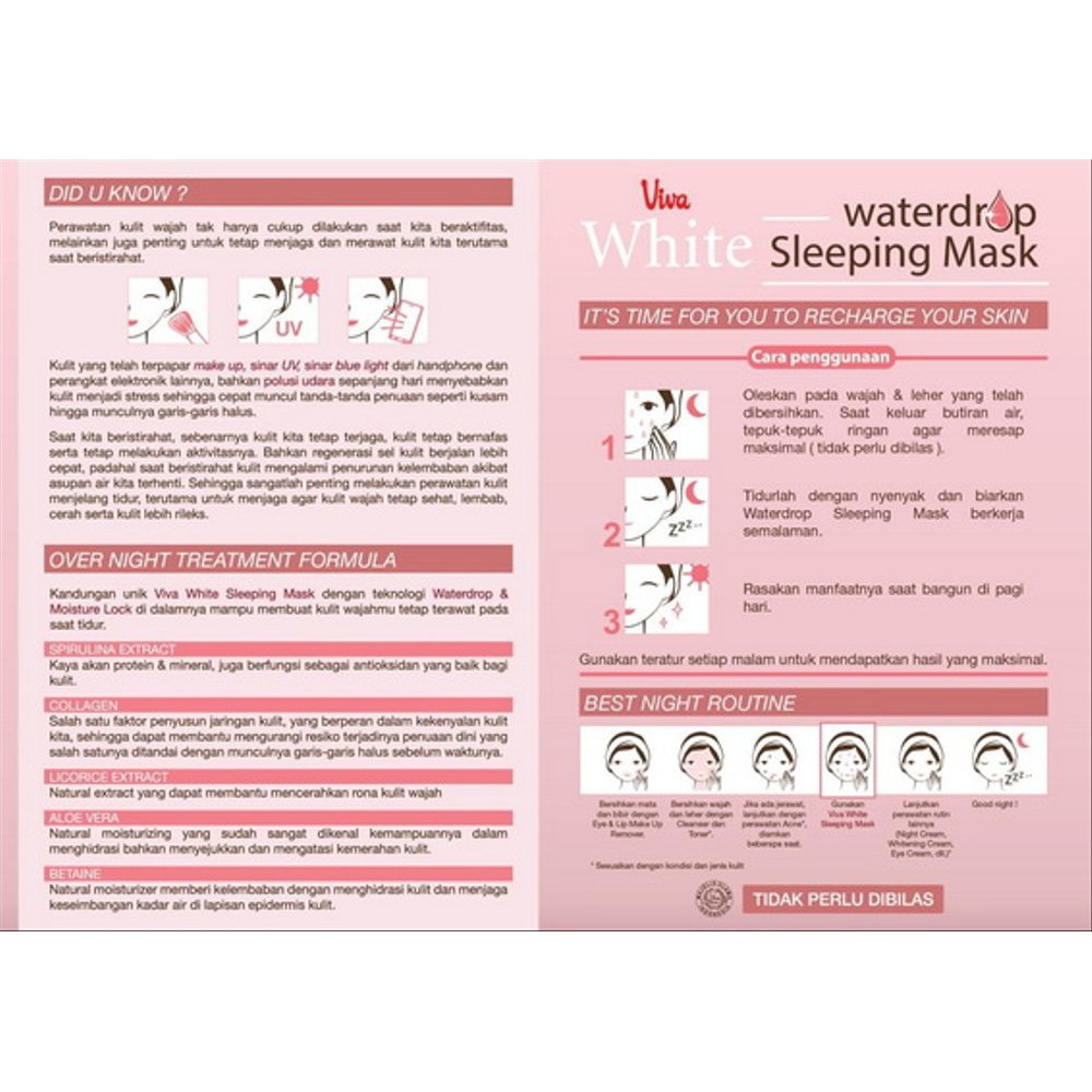 Water drop Sleeping Mask Viva 80 gr