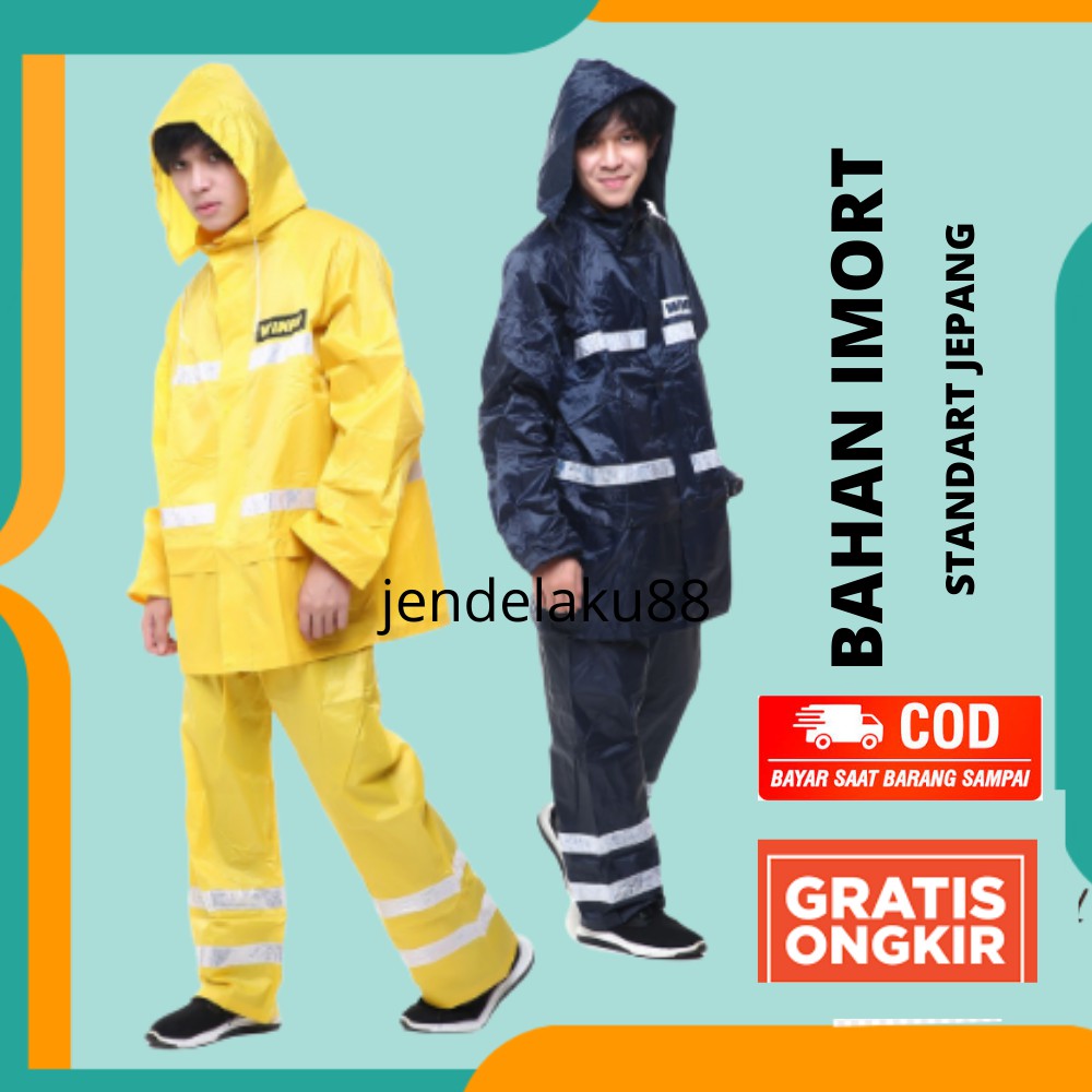 JAS HUJAN WANITA PRIA DEWASA PROYEK CELANA BAJU (BAHAN  KUAT IMPORT, JAPAN STANDARD)