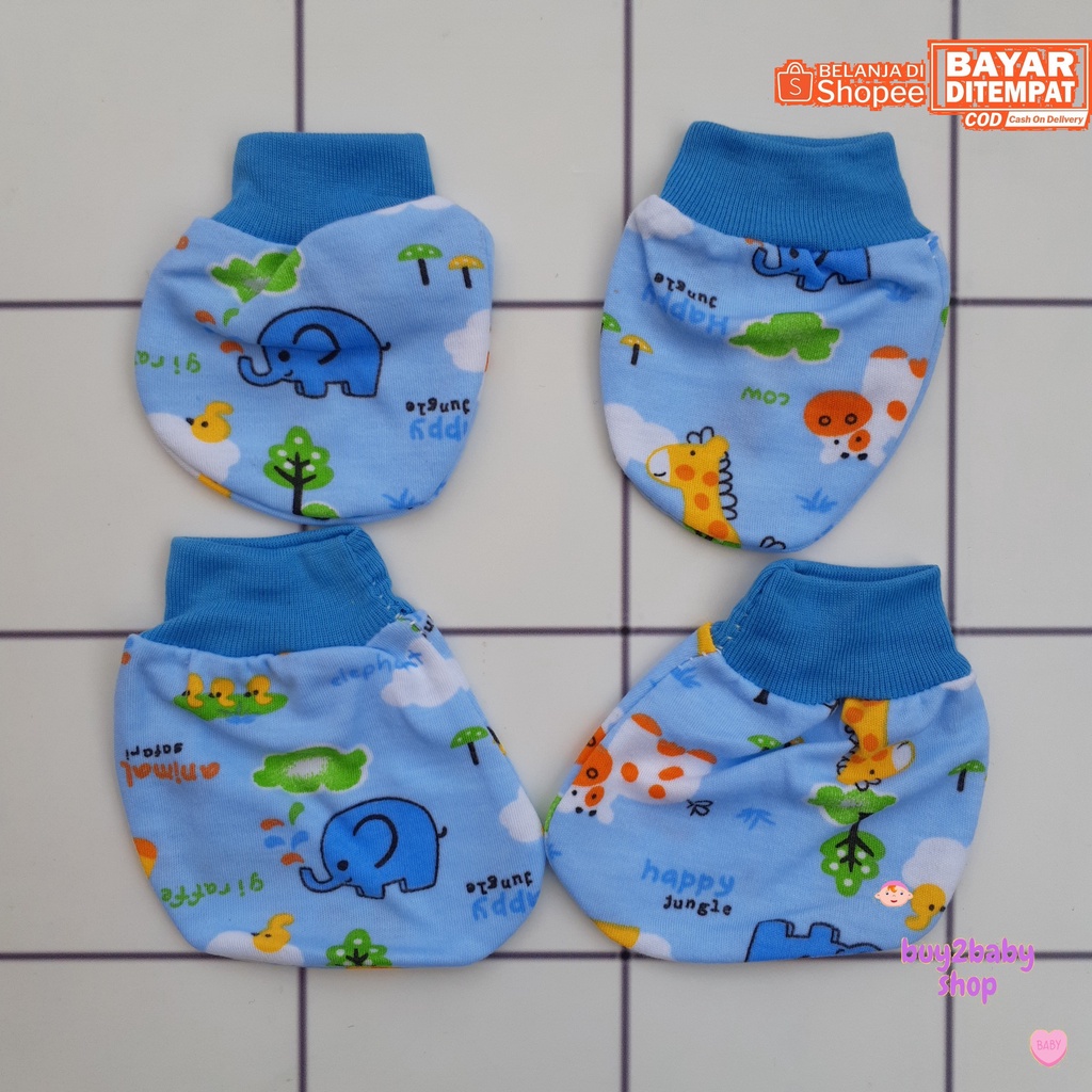 Sarung tangan dan kaki bayi Cico Miko Happy Jungle Series 0-3 Bulan 3 PCS