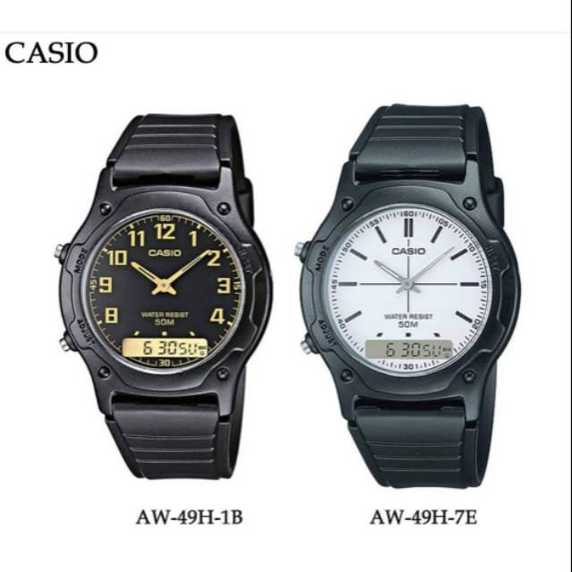 Jam Tangan Pria Casio AW-49H Series Original AW-49H-1B-7E Original