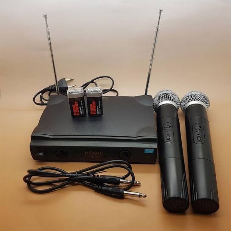 Homic Microphone Mic Double Wireless + Receiver HM 58