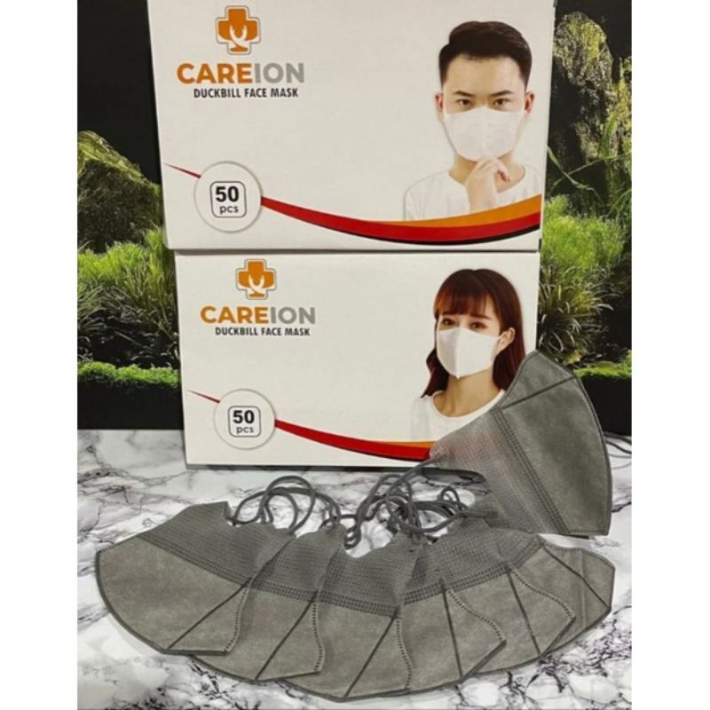 MASKER DUCKBILL ABU 1 BOX ISI 50PCS // MASKER DUCKBILL ALKINDO WARNA // MASKER BERGARIS // MASKER TE