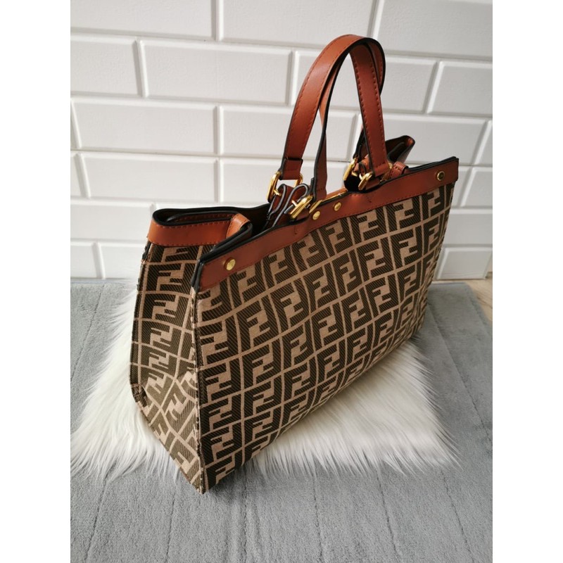 FENDI PEEKABOO XLITE KANVAS TOTE BAG WANITA FENDI IMPORT PREMIUM TOTEBAG WANITA BRANDED