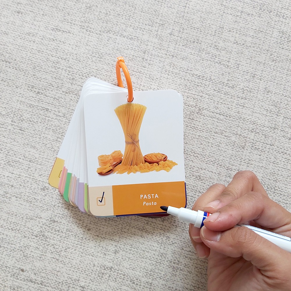 

Flashcard List Belanja Wipe and Clean Card Free Spidol Boardmarker