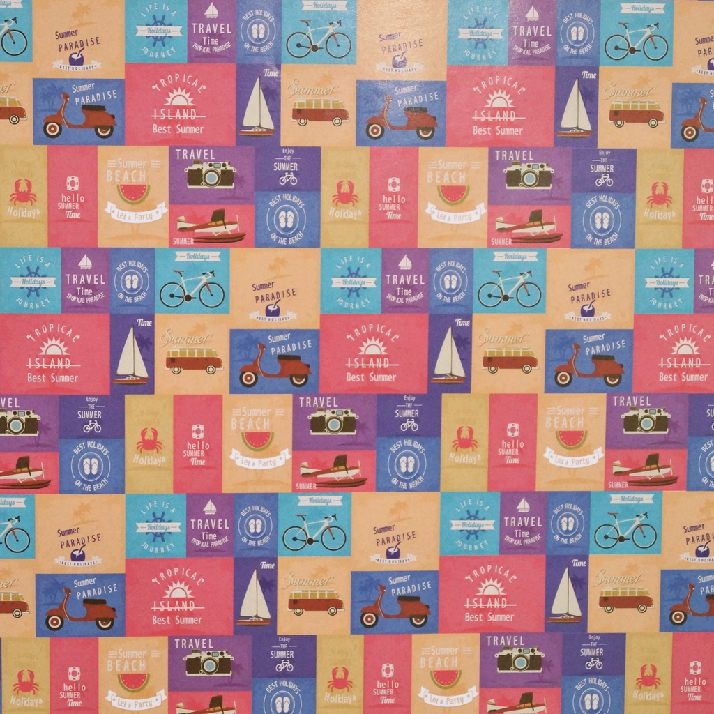 

Glossy Vintage Wrapping Paper | Summer Adventures (Kertas Kado)