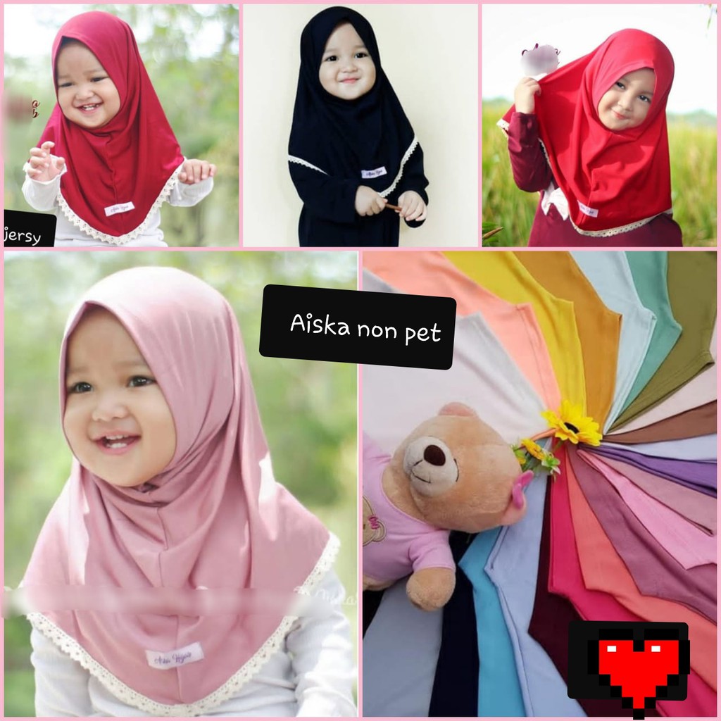 jilbab anak ALISA NON PET kerudung anak perempuan hijab anak jilbab anak bayi krudung anak renda