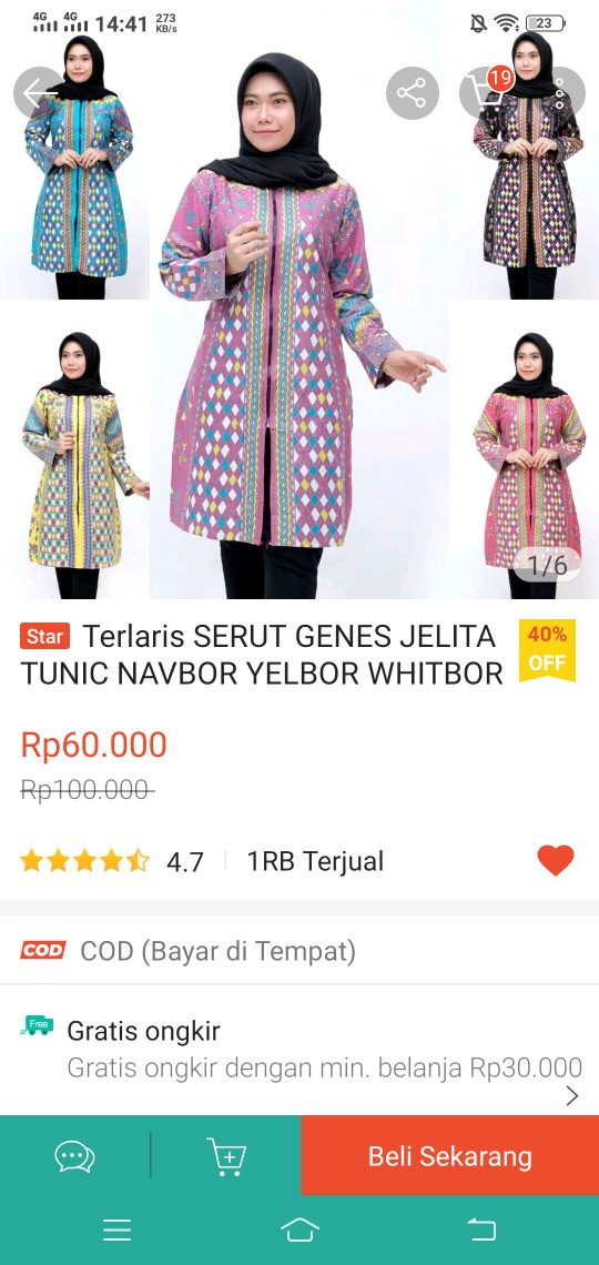 Terlaris Serut Genes Jelita Tunic Navbor Yelbor Whitbor Creambor Tunik Batik Modern Hrb030 Dolbi Dob