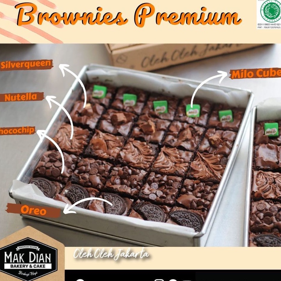 

Brownies Sekat premium Large Makdian HALAL