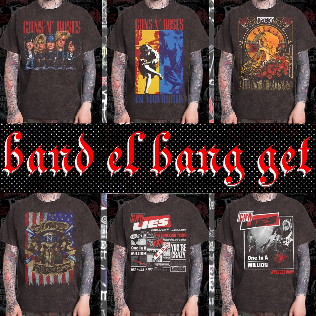 Kaos Band Metal GNR | Vintage T-shirt Wash Band Metal GNR | GNR02