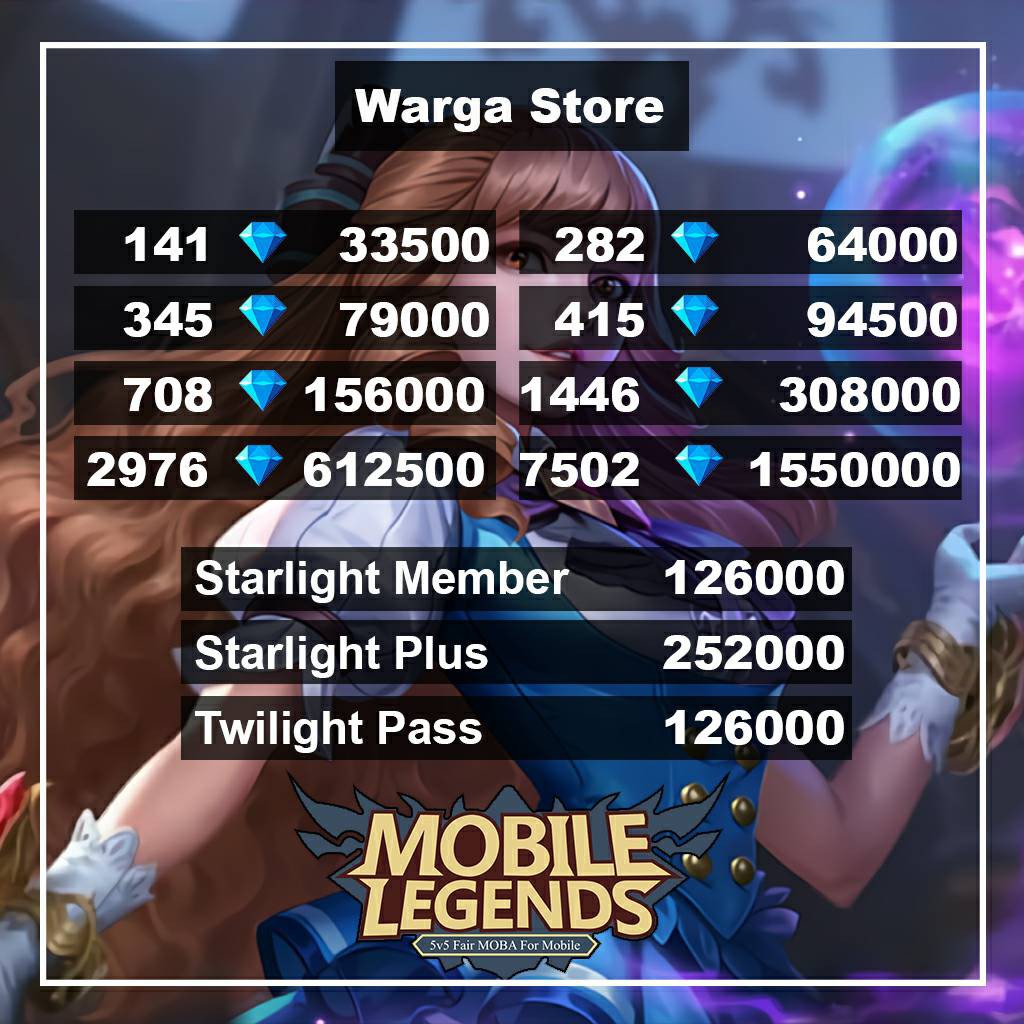 Diamond dan Member Mobile Legend | Shopee Indonesia